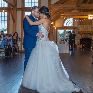 Kenneth Winston Sequined Corset Wedding Dress